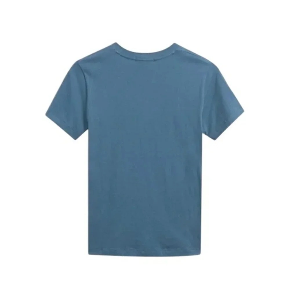 Frye Logo Blue V-Neck Short Sleeve T-shirt - Picture 3 of 8